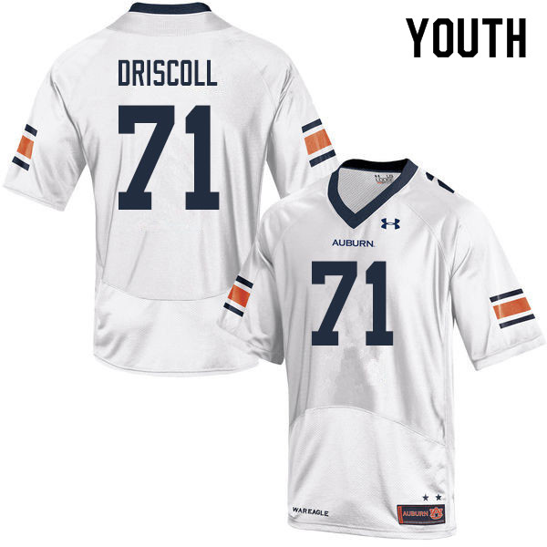 Youth #71 Jack Driscoll Auburn Tigers College Football Jerseys Sale-White - Click Image to Close